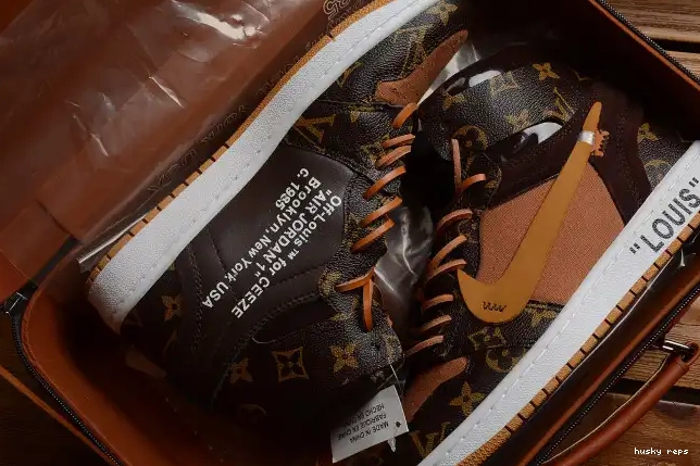 Rep Husky Off-Louis 1 AQ0818-158 Air Jordan AJ1 x OW 0420